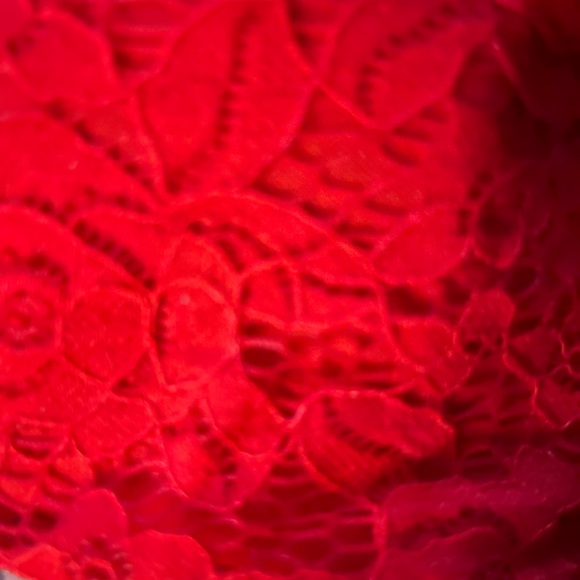 Limit evening dress mid length lace slip underneath rhinestone  straps women's M - Picture 4 of 10